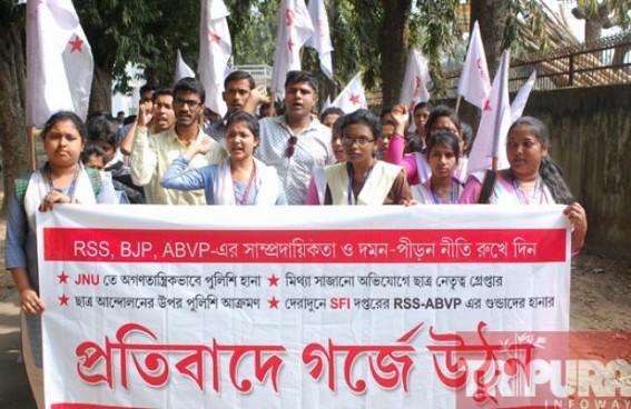JNU sedition case exposes the CPM-Congress alliance awkwardness : Tripura Congress demoralized, Rahul-Sonia's 'Cong High Command' in slumber JNU sedition case exposes the CPM-Congress alliance awkwardness : Tripura Congress demoralized, Rahul-Sonia's 'Cong High Command' in slumber